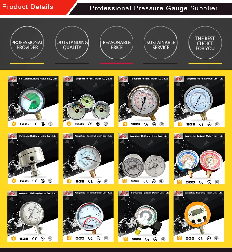 Vacuum Pressure Gauge for Vacuum Pump Micron Rating Electroplated Case