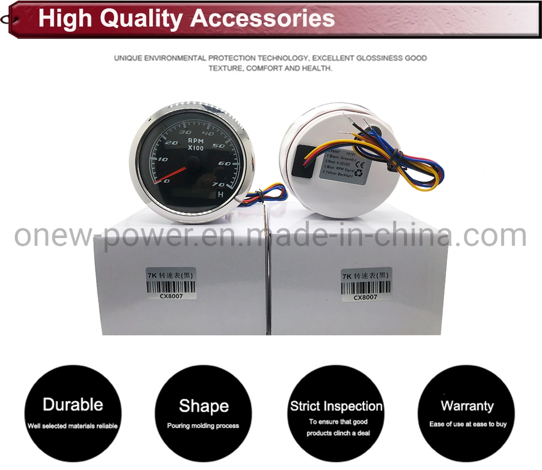 Boat Pressure Gauge 0-10 Bar Marine Level Electronic Gauge Display Spare Parts